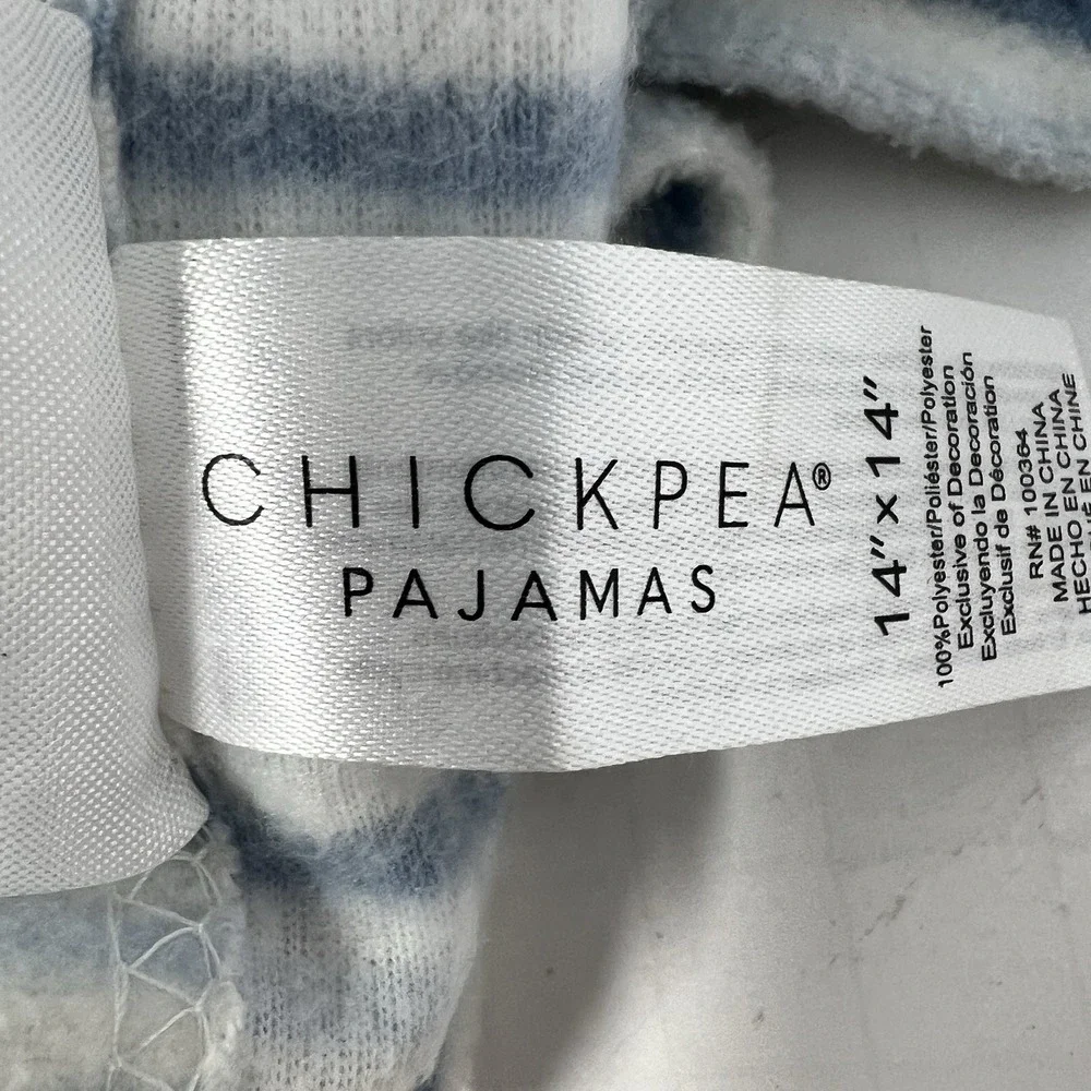Chickpea Pajama Plush Dog Lovey Security Blanket Blue Striped 14x14 Baby comfort